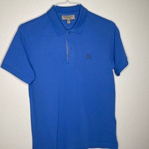 New Burberry Mens Polo Shirt Small blue